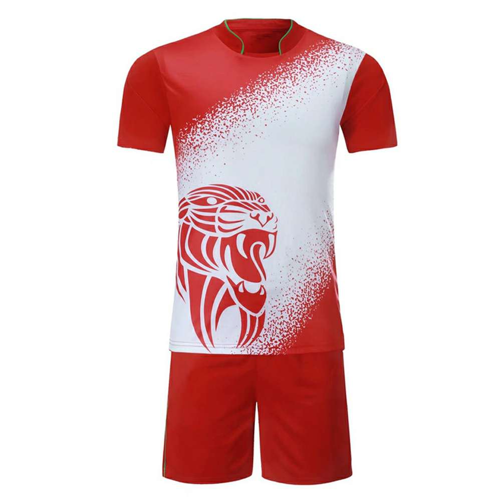 Red and White Graphic Tennis Uniform